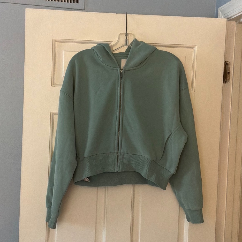 Vuori Restore Full-Zip Hoodie Sage Green Small VW2074 Activewear Athleisure
